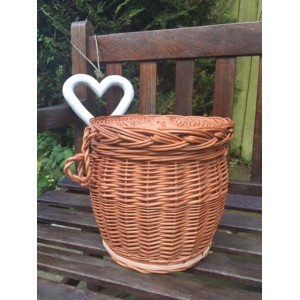 Autumn Gold Natural Buff Wicker / Willow Cylinder Cremation Ashes Casket **Environmentally Friendly**